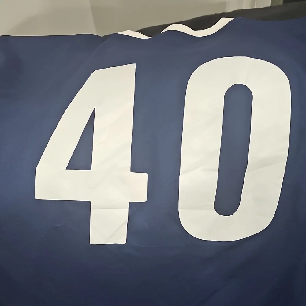 Adidas Navy Blue Soccer Shirt with White Trim